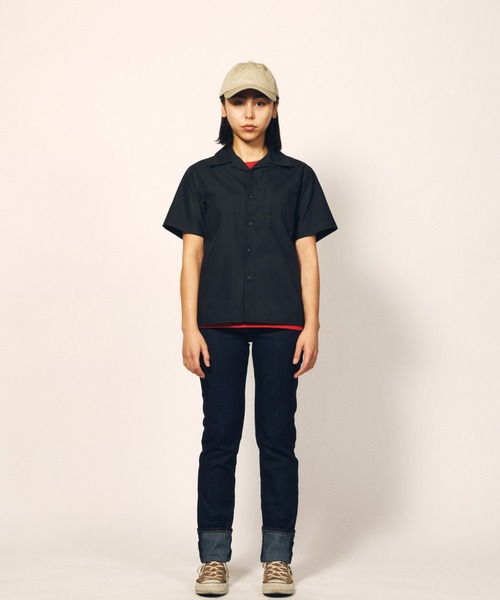 United Athle(ユナイテッドアスレ)の「【United Athle Works】T/C オープンカラー シャツ(シャツ/ブラウス・レディース・モカ/オフホワイト/ブラック/ダークネイビー・MEDIUM/X-LARGE/X-SMALL/LARGE/SMALL)」の5枚目の写真