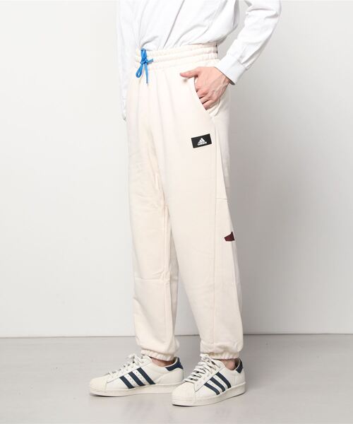 白スウェットTシャツバッグパンツにアディダスadidasスニーカー adidas アディダス メンズ スウェット ロングパンツ Z.N.E.