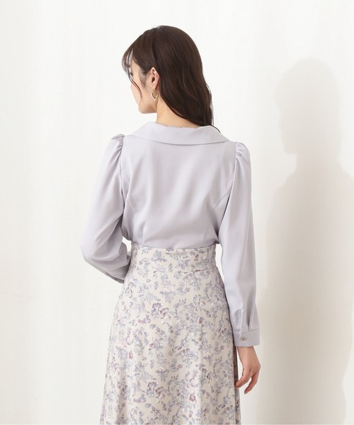 PROPORTION BODY DRESSING（プロポーションボディドレッシング）の「Ｖネックカラーブラウス / 1212110203（シャツ/ブラウス・レディース・グレー/オフホワイト/ブルー・MEDIUM/SMALL）」の9枚目の写真