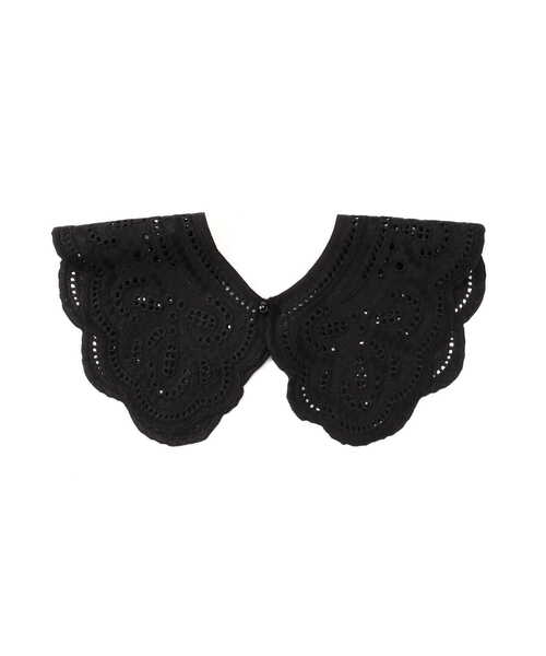 NATURAL BEAUTY BASIC（ナチュラルビューティーベーシック）の「エンブロイダリーカラー（付け襟・レディース・ホワイト/ブラック・ﾌﾘ-）」の3枚目の写真