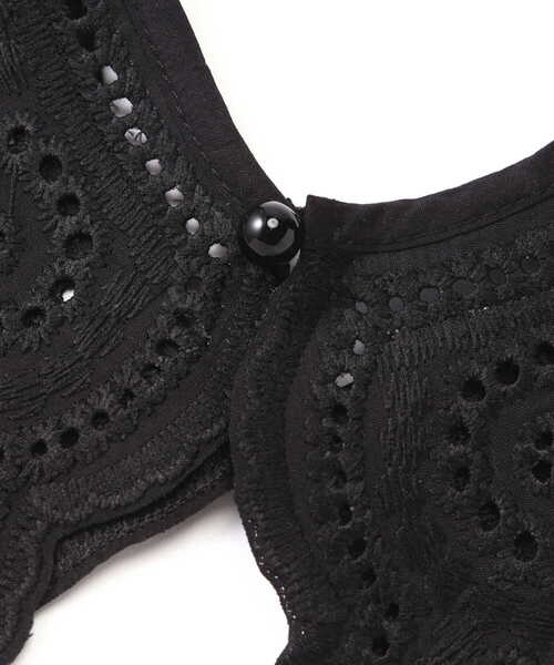 NATURAL BEAUTY BASIC（ナチュラルビューティーベーシック）の「エンブロイダリーカラー（付け襟・レディース・ホワイト/ブラック・ﾌﾘ-）」の18枚目の写真