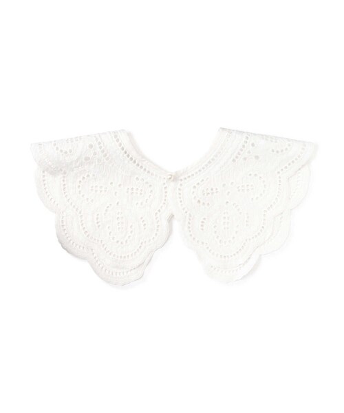 NATURAL BEAUTY BASIC（ナチュラルビューティーベーシック）の「エンブロイダリーカラー（付け襟・レディース・ホワイト/ブラック・ﾌﾘ-）」の22枚目の写真