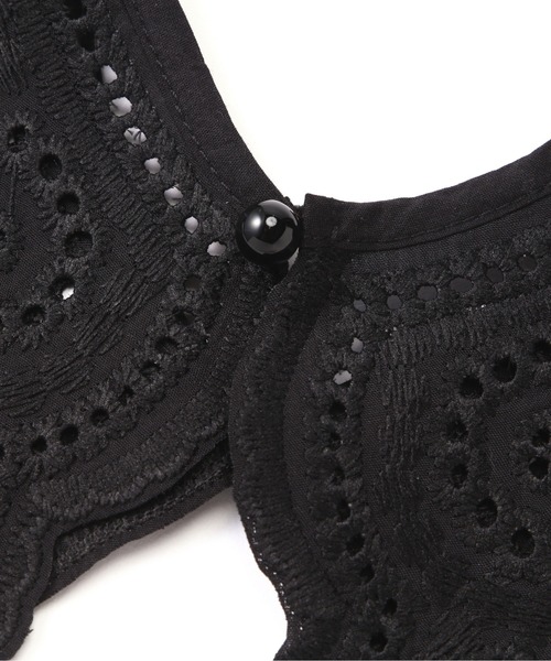 NATURAL BEAUTY BASIC（ナチュラルビューティーベーシック）の「エンブロイダリーカラー（付け襟・レディース・ホワイト/ブラック・ﾌﾘ-）」の6枚目の写真