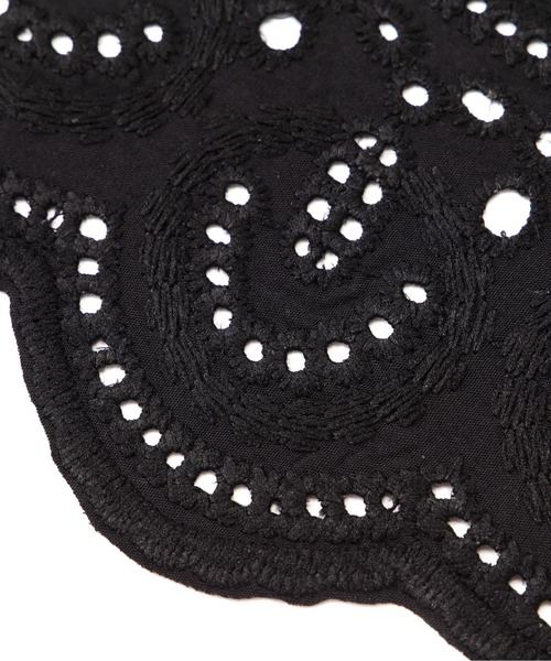 NATURAL BEAUTY BASIC（ナチュラルビューティーベーシック）の「エンブロイダリーカラー（付け襟・レディース・ホワイト/ブラック・ﾌﾘ-）」の5枚目の写真