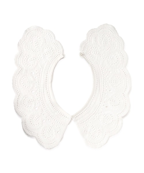 NATURAL BEAUTY BASIC（ナチュラルビューティーベーシック）の「エンブロイダリーカラー（付け襟・レディース・ホワイト/ブラック・ﾌﾘ-）」の12枚目の写真