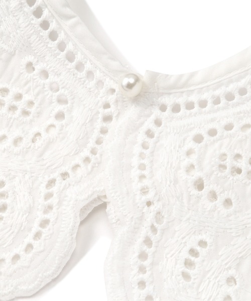 NATURAL BEAUTY BASIC（ナチュラルビューティーベーシック）の「エンブロイダリーカラー（付け襟・レディース・ホワイト/ブラック・ﾌﾘ-）」の11枚目の写真