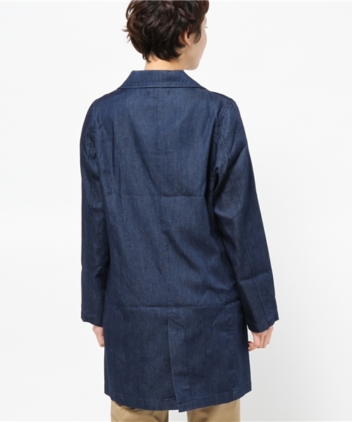 WEGO(ウィゴー)の「WEGO/デニムロングジャケット(デニムジャケット・レディース・インディゴブルー/ダークインディゴブルー・FREE)」の11枚目の写真