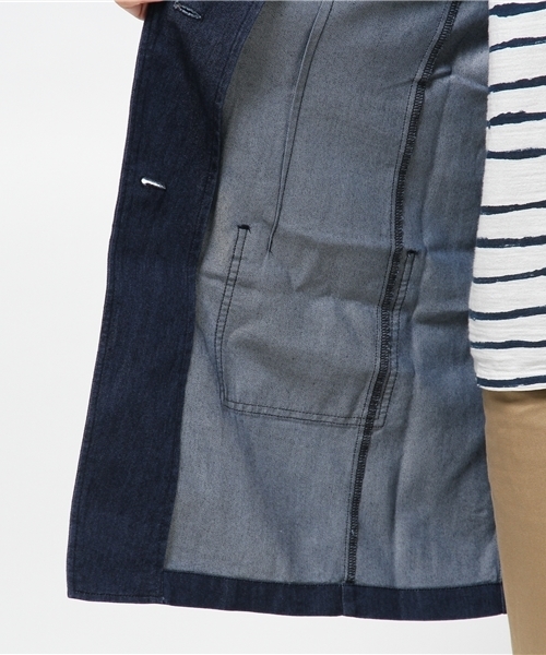 WEGO(ウィゴー)の「WEGO/デニムロングジャケット(デニムジャケット・レディース・インディゴブルー/ダークインディゴブルー・FREE)」の7枚目の写真