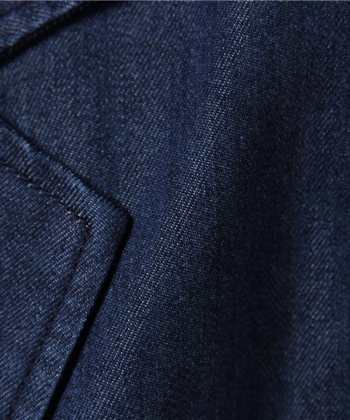 WEGO(ウィゴー)の「WEGO/デニムロングジャケット(デニムジャケット・レディース・インディゴブルー/ダークインディゴブルー・FREE)」の8枚目の写真