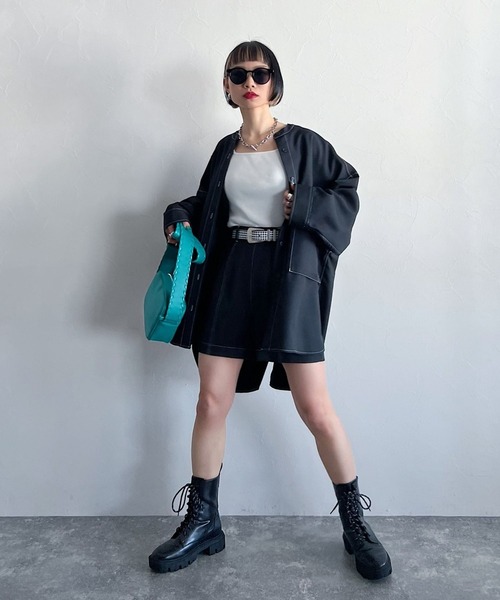 PAGEBOY(ページボーイ)の「CORE / ステッチミニトラウザー(その他パンツ・レディース・ブラック/オフホワイト・SMALL/MEDIUM)」の14枚目の写真