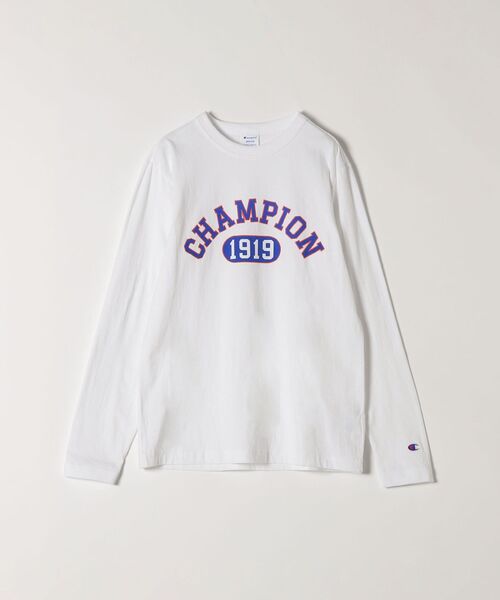 Champion(チャンピオン)の「Champion: カレッジ ロゴ ロングスリーブ Tシャツ WHITE(Tシャツ/カットソー・レディース・ライトホワイト・ONE SIZE)」の2枚目の写真