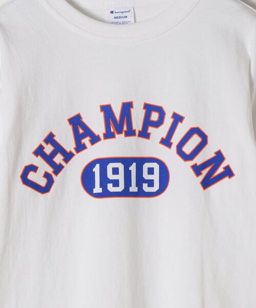 Champion(チャンピオン)の「Champion: カレッジ ロゴ ロングスリーブ Tシャツ WHITE(Tシャツ/カットソー・レディース・ライトホワイト・ONE SIZE)」の6枚目の写真