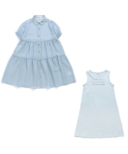 algy（アルジー）の「ティアードシアーワンピセット（ワンピース・キッズ・ラベンダー/サックスブルー/ブラック・X-SMALL/XX-SMALL/MEDIUM/XXX-SMALL/SMALL）」の22枚目の写真