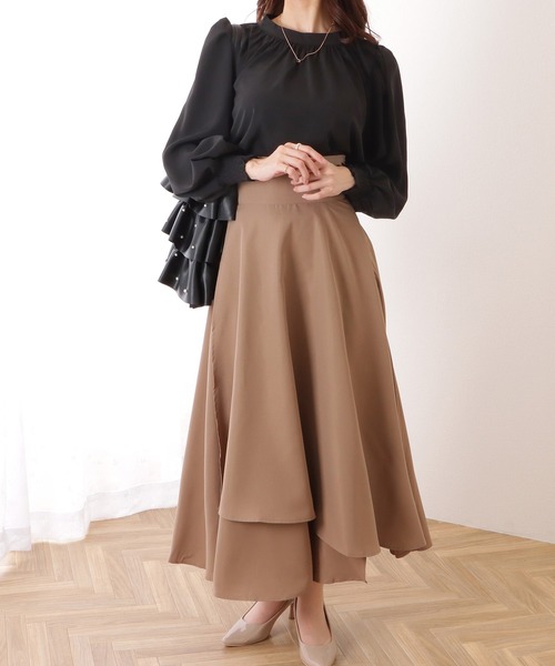 Lace Ladies(レースレディース)の「ハイネック バルーンスリーブ ブラウス(シャツ/ブラウス・レディース・ブラック/ネイビー/ライトブルー/ベージュ/オフホワイト/ホワイト・L/XL/M/S)」の19枚目の写真