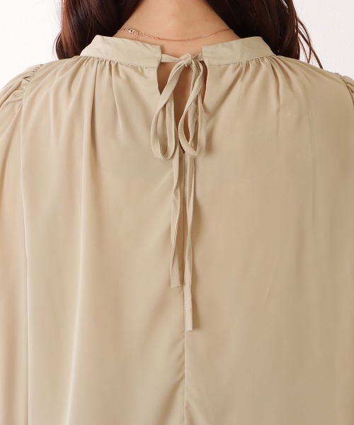 Lace Ladies(レースレディース)の「ハイネック バルーンスリーブ ブラウス(シャツ/ブラウス・レディース・ブラック/ネイビー/ライトブルー/ベージュ/オフホワイト/ホワイト・L/XL/M/S)」の8枚目の写真