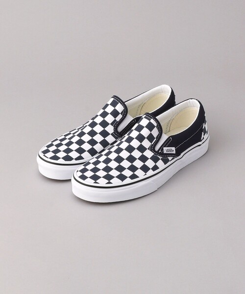 VANS（バンズ）の「VANS/ヴァンズ CLASSIC SLIP-ON（スニーカー・レディース・ブラック/ネイビー・23.0cm/24.0cm/25.0cm/26.0cm/27.0cm/28.0cm）」の2枚目の写真