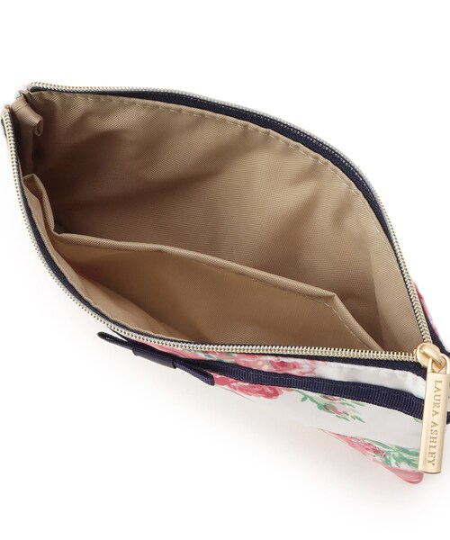 バンチェッドロージズ柄 フラットポーチ（ポーチ）｜LAURA ASHLEY