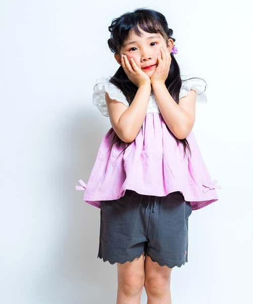 SKAPE(エスケープ)の「スカラップショートパンツ(その他パンツ・キッズ・ベージュ/ブラック/パープル/ブルー・120cm/90cm/130cm/110cm/100cm/140cm/80cm)」の2枚目の写真