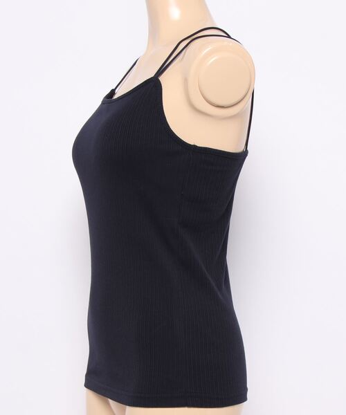 archives(アルシーヴ)の「ランダムテレコバッククロスキャミソール(キャミソール・レディース・ピンク/オフホワイト/ネイビー/イエロー/ブラック/グリーン系その他/オレンジ/ブルーグレー/アイボリー/ブラウン/グレー・MEDIUM)」の12枚目の写真