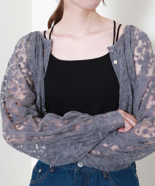 archives(アルシーヴ)の「ランダムテレコバッククロスキャミソール(キャミソール・レディース・ピンク/オフホワイト/ネイビー/イエロー/ブラック/グリーン系その他/オレンジ/ブルーグレー/アイボリー/ブラウン/グレー・MEDIUM)」の16枚目の写真