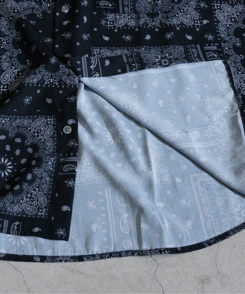 JOHN'S CLOSET(ジョンズクローゼット)の「【a】ポリエステル総柄シャツ 長袖(シャツ/ブラウス・メンズ・ホワイト/ブラック・MEDIUM/LARGE)」の7枚目の写真