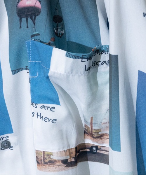 JOHN'S CLOSET(ジョンズクローゼット)の「【a】ポリエステル総柄シャツ 長袖(シャツ/ブラウス・メンズ・ホワイト/ブラック・MEDIUM/LARGE)」の10枚目の写真