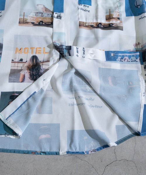 JOHN'S CLOSET(ジョンズクローゼット)の「【a】ポリエステル総柄シャツ 長袖(シャツ/ブラウス・メンズ・ホワイト/ブラック・MEDIUM/LARGE)」の13枚目の写真