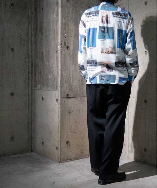 JOHN'S CLOSET(ジョンズクローゼット)の「【a】ポリエステル総柄シャツ 長袖(シャツ/ブラウス・メンズ・ホワイト/ブラック・MEDIUM/LARGE)」の17枚目の写真