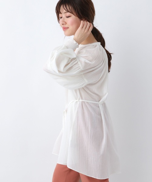 GLOBAL WORK(グローバルワーク)の「エアリーボイルスキッパーブラウス/262879(シャツ/ブラウス・レディース・ホワイト/ブラック/サックスブルー/ライトグリーン/オレンジ系その他3・FREE)」の14枚目の写真