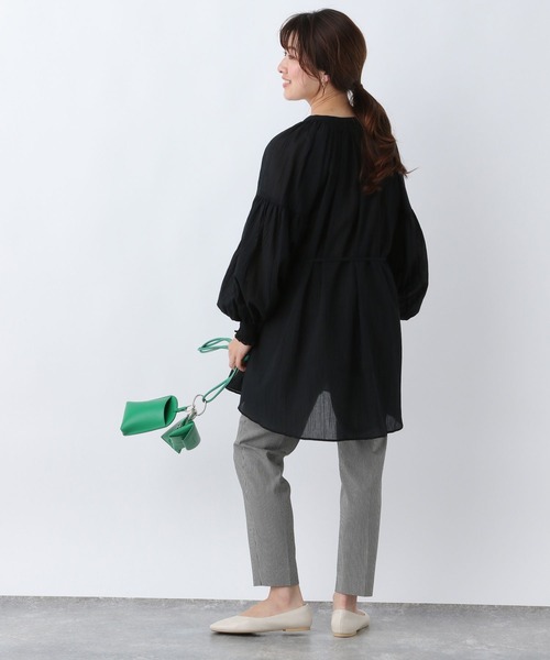 GLOBAL WORK(グローバルワーク)の「エアリーボイルスキッパーブラウス/262879(シャツ/ブラウス・レディース・ホワイト/ブラック/サックスブルー/ライトグリーン/オレンジ系その他3・FREE)」の8枚目の写真