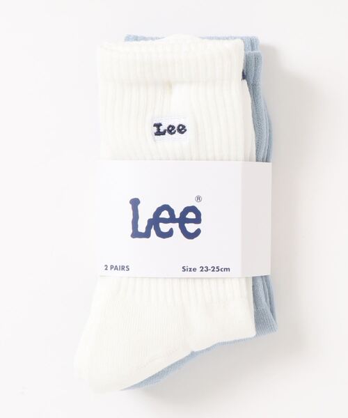 Lee（リー）の「【Lee】クルーソックス2点セット（ソックス/靴下・レディース・ブルー/ホワイト・フリー/M）」の5枚目の写真