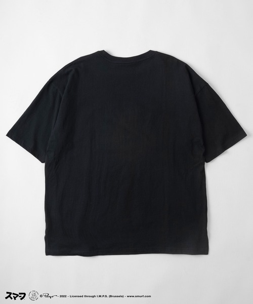 make a ray!（メイク ア レイ！）の「【THE SMURFS/スマーフ】ビッグシルエット キャラクター＆ペイントロゴ刺繍 Tシャツ/半袖Tシャツ（Tシャツ/カットソー・レディース・ホワイト/ブラック/ブルー/マルチ・M/L）」の11枚目の写真