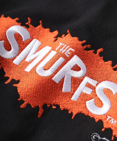 make a ray!（メイク ア レイ！）の「【THE SMURFS/スマーフ】ビッグシルエット キャラクター＆ペイントロゴ刺繍 Tシャツ/半袖Tシャツ（Tシャツ/カットソー・レディース・ホワイト/ブラック/ブルー/マルチ・M/L）」の6枚目の写真