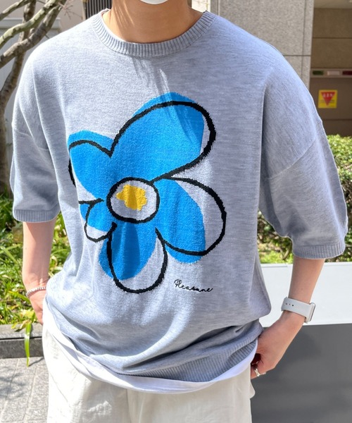 フロント花柄半袖ニットプルオーバー ニット セーター Cpcm シーピーシーエム のファッション通販 Zozotown