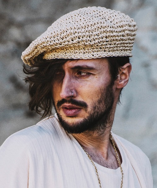 NO ID.(ノーアイディ)の「mko10466-ペーパーベレー(ハンチング/ベレー帽・メンズ・ブラック/ブラウン/アイボリー・ONE SIZE)」の2枚目の写真