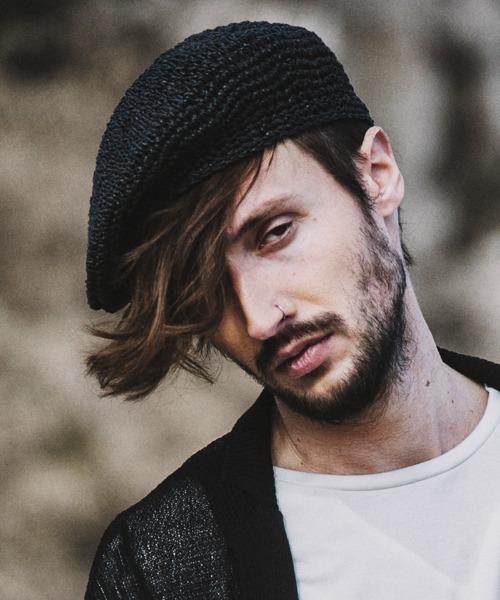 NO ID.(ノーアイディ)の「mko10466-ペーパーベレー(ハンチング/ベレー帽・メンズ・ブラック/ブラウン/アイボリー・ONE SIZE)」の5枚目の写真