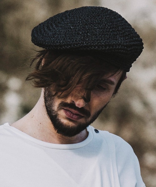 NO ID.(ノーアイディ)の「mko10466-ペーパーベレー(ハンチング/ベレー帽・メンズ・ブラック/ブラウン/アイボリー・ONE SIZE)」の6枚目の写真