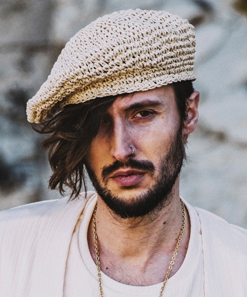 NO ID.(ノーアイディ)の「mko10466-ペーパーベレー(ハンチング/ベレー帽・メンズ・ブラック/ブラウン/アイボリー・ONE SIZE)」の9枚目の写真