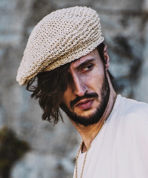 NO ID.(ノーアイディ)の「mko10466-ペーパーベレー(ハンチング/ベレー帽・メンズ・ブラック/ブラウン/アイボリー・ONE SIZE)」の10枚目の写真