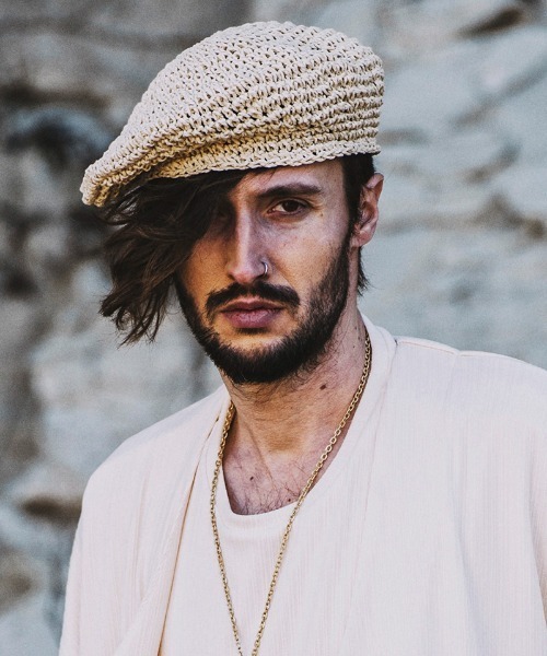 NO ID.(ノーアイディ)の「mko10466-ペーパーベレー(ハンチング/ベレー帽・メンズ・ブラック/ブラウン/アイボリー・ONE SIZE)」の11枚目の写真