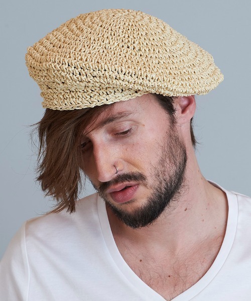 NO ID.(ノーアイディ)の「mko10466-ペーパーベレー(ハンチング/ベレー帽・メンズ・ブラック/ブラウン/アイボリー・ONE SIZE)」の14枚目の写真