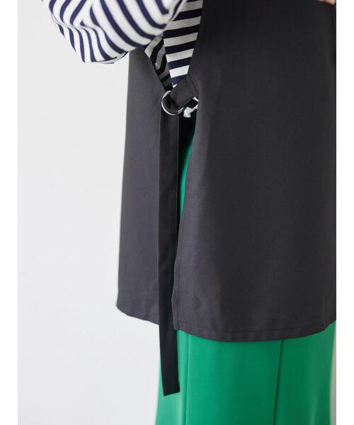 Green　Parks（グリーンパークス）の「サイドベルトベスト（ベスト・レディース・ベージュ/ブラック・FREE）」の14枚目の写真