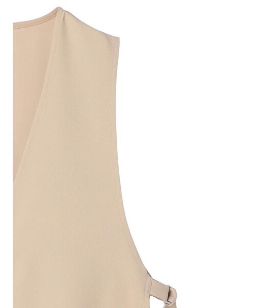 Green　Parks（グリーンパークス）の「サイドベルトベスト（ベスト・レディース・ベージュ/ブラック・FREE）」の18枚目の写真