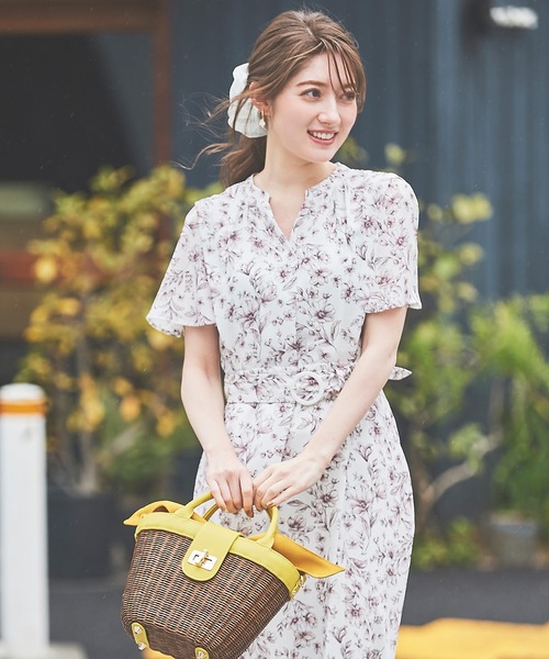 LAISSE PASSE（レッセパッセ）の「フラワープリントワンピース