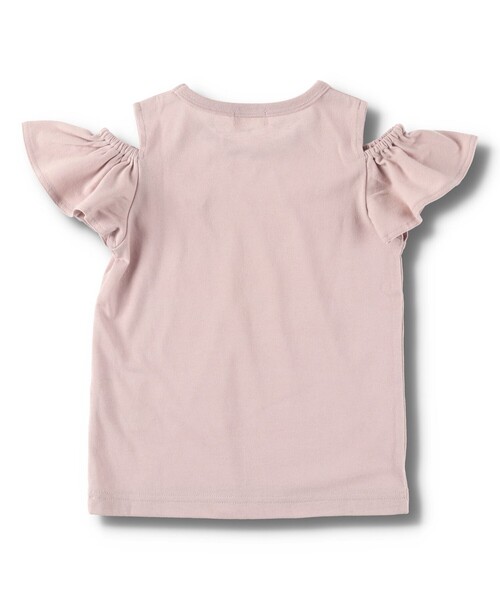 BRANSHES(ブランシェス)の「【接触冷感】オフショルダー半袖Tシャツ(Tシャツ/カットソー・キッズ・ピンク/グリーン/ブラック・120/90/130/140/150/110/100)」の6枚目の写真