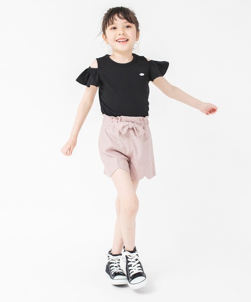 BRANSHES(ブランシェス)の「【接触冷感】オフショルダー半袖Tシャツ(Tシャツ/カットソー・キッズ・ピンク/グリーン/ブラック・120/90/130/140/150/110/100)」の22枚目の写真