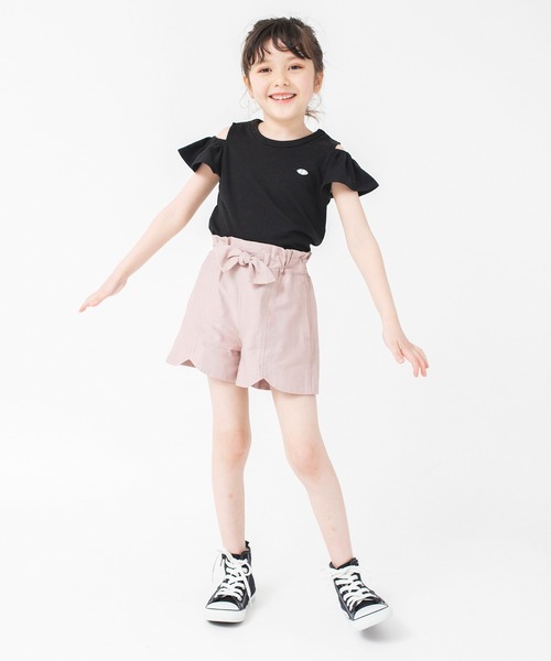 BRANSHES(ブランシェス)の「【接触冷感】オフショルダー半袖Tシャツ(Tシャツ/カットソー・キッズ・ピンク/グリーン/ブラック・120/90/130/140/150/110/100)」の16枚目の写真