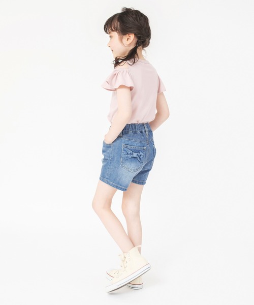 BRANSHES(ブランシェス)の「【接触冷感】オフショルダー半袖Tシャツ(Tシャツ/カットソー・キッズ・ピンク/グリーン/ブラック・120/90/130/140/150/110/100)」の12枚目の写真