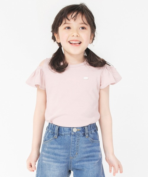 BRANSHES(ブランシェス)の「【接触冷感】オフショルダー半袖Tシャツ(Tシャツ/カットソー・キッズ・ピンク/グリーン/ブラック・120/90/130/140/150/110/100)」の18枚目の写真