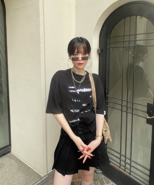 XU(エックスユー)の「【XU/エックスユー】pocket denim skirt/デニムスカート ミニスカート プリーツスカート(デニムスカート・レディース・ブラック/ブルー・M)」の16枚目の写真